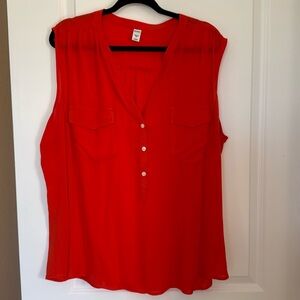 Old Navy orange sleeveless blouse